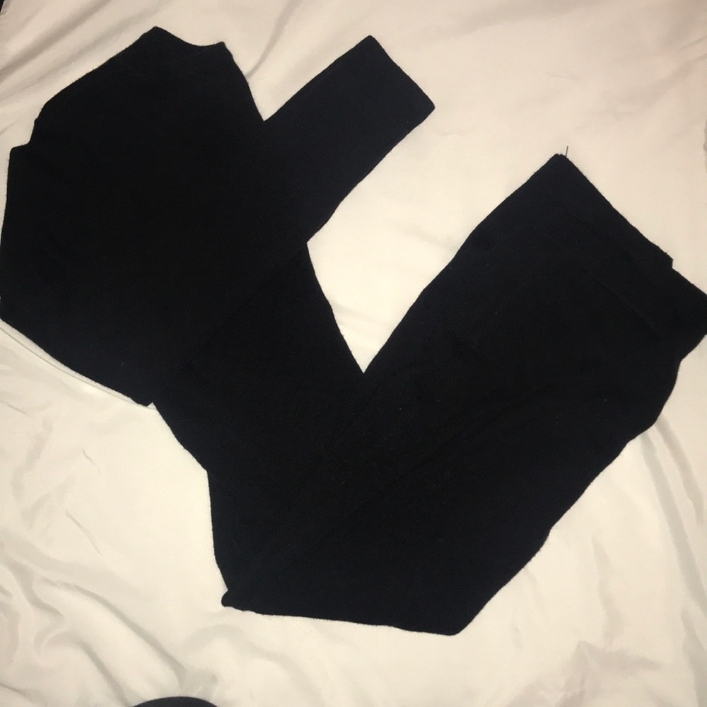 All black knee length body con dress